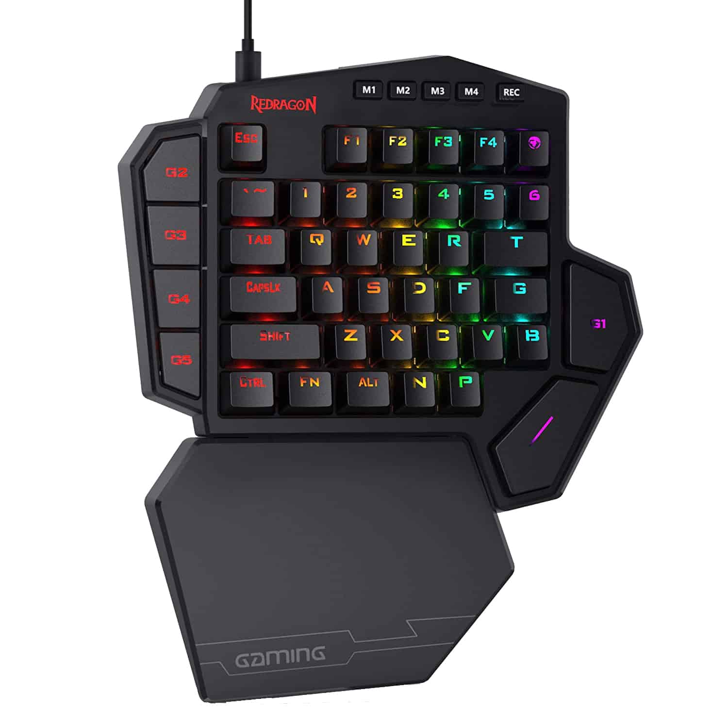 Redragon K601 DITI-X RGB One-Handed Mechanical Gaming Keyboard (Black)