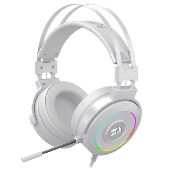 Redragon H320W LAMIA 2 RGB 7.1 Gaming Headset with Noise-Cancellation (White)
