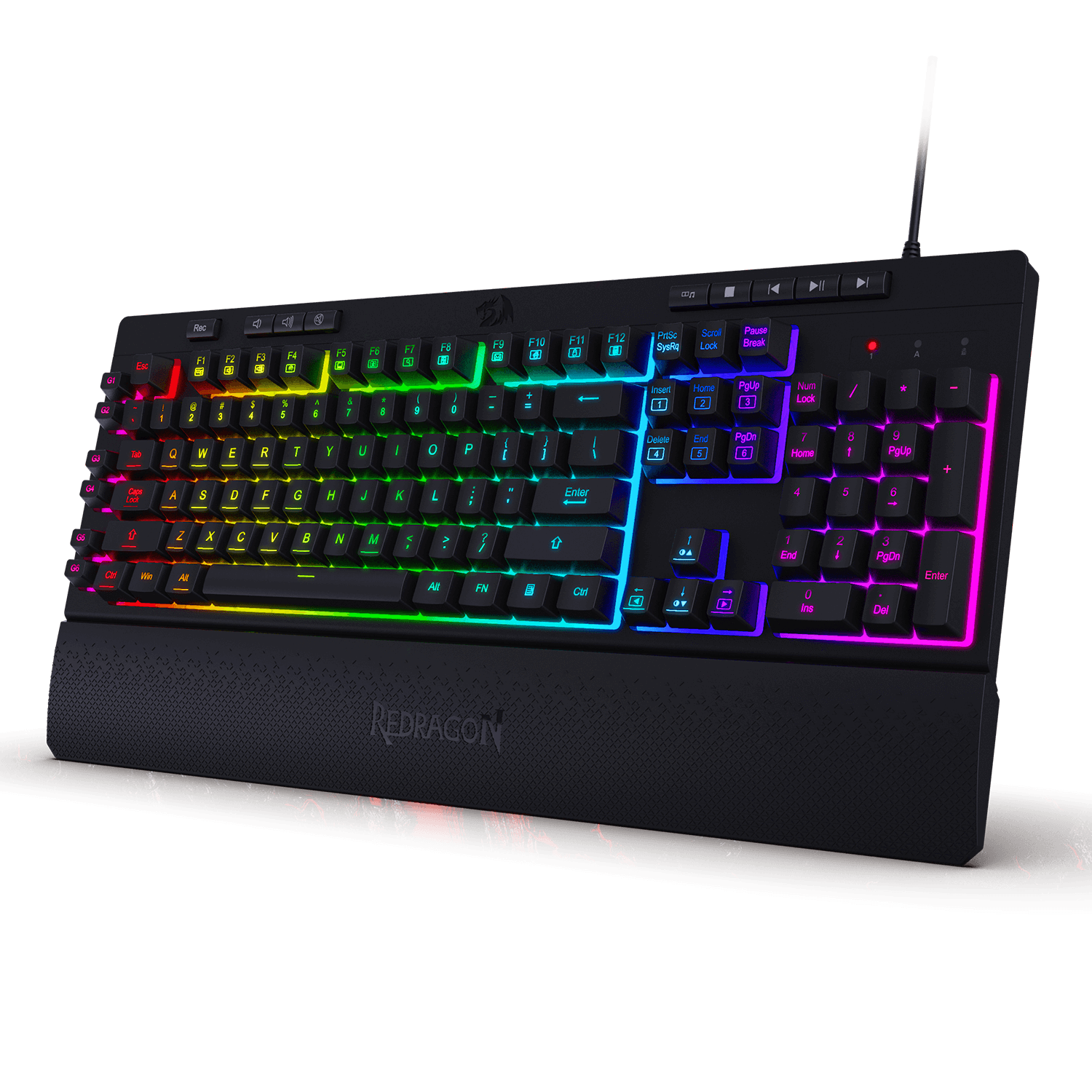 Redragon K512 SHIVA RGB Backlit Membrane Gaming Keyboard (Black)