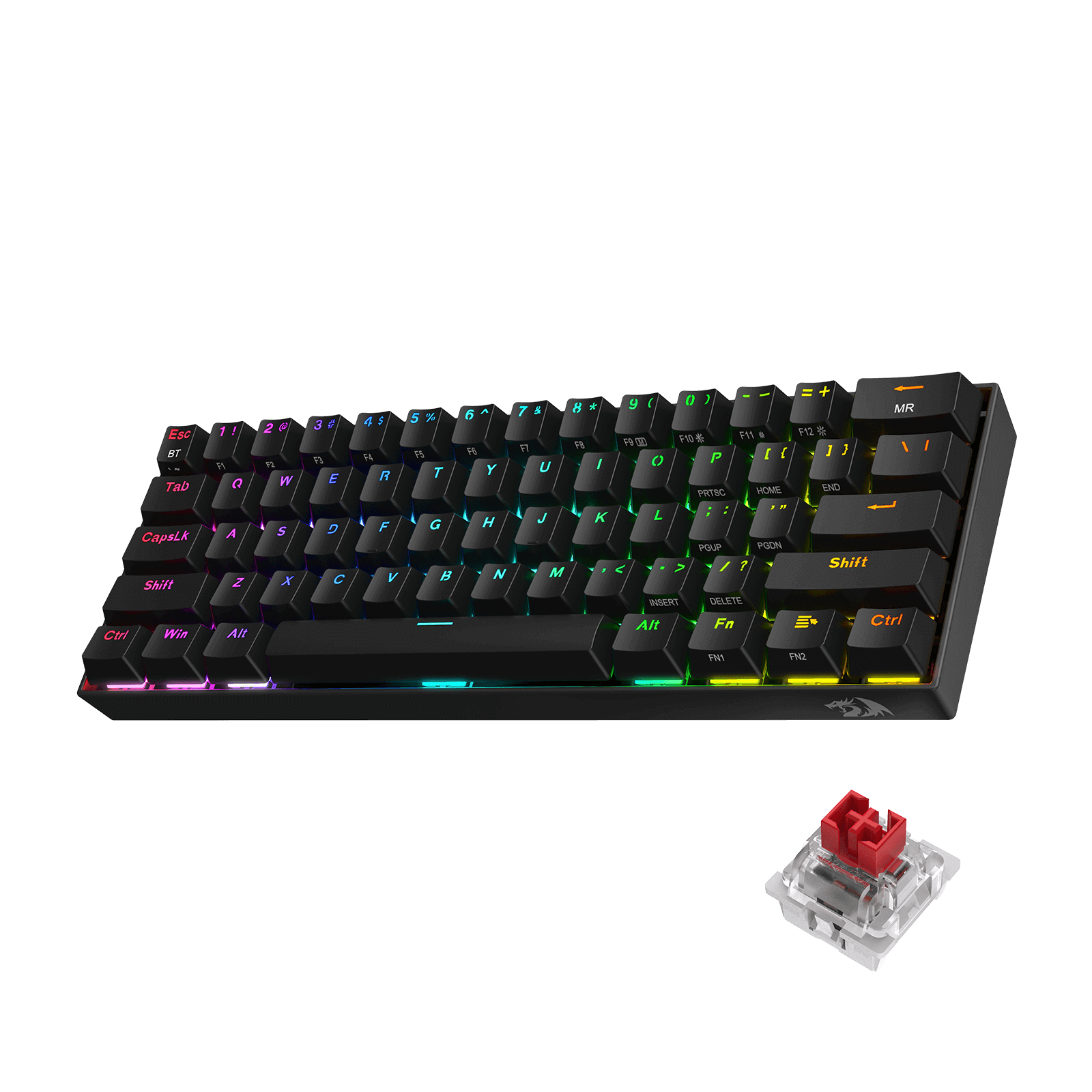 Redragon K530 RGB Draconic Wireless Mechanical Gaming Keyboard with Red Switches (Black)