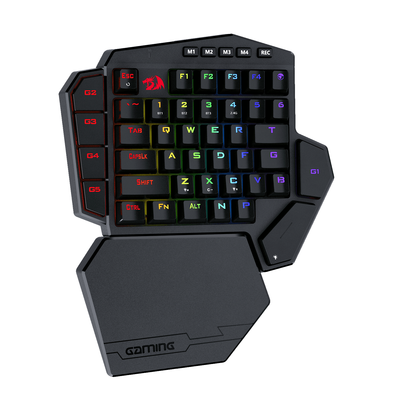 Redragon K585 DITI One-Handed RGB Mechanical Wired Gaming Keyboard with Blue Switches