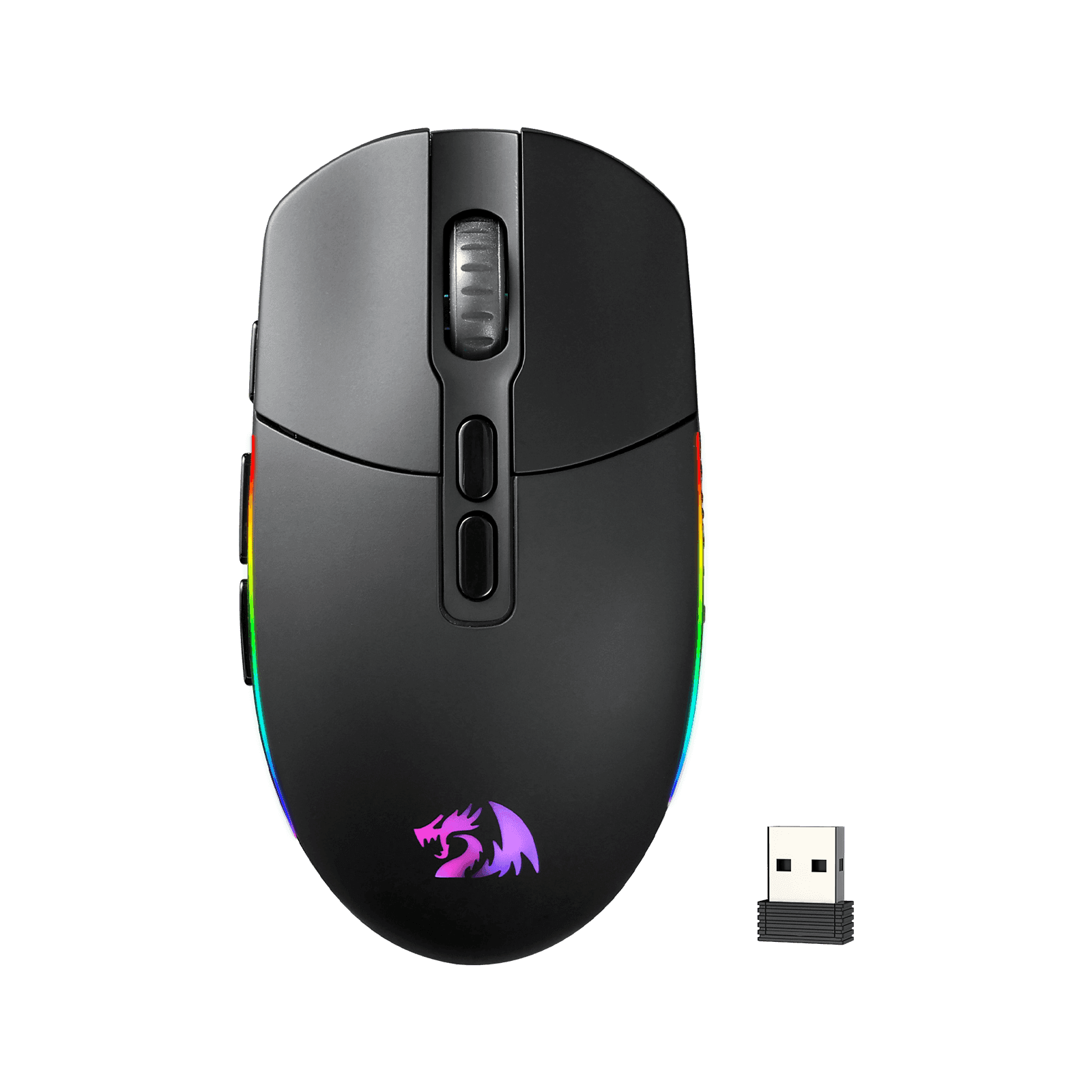 Redragon M719 INVADER RGB Gaming Mouse with Fire Button, 10,000 DPI (Black)
