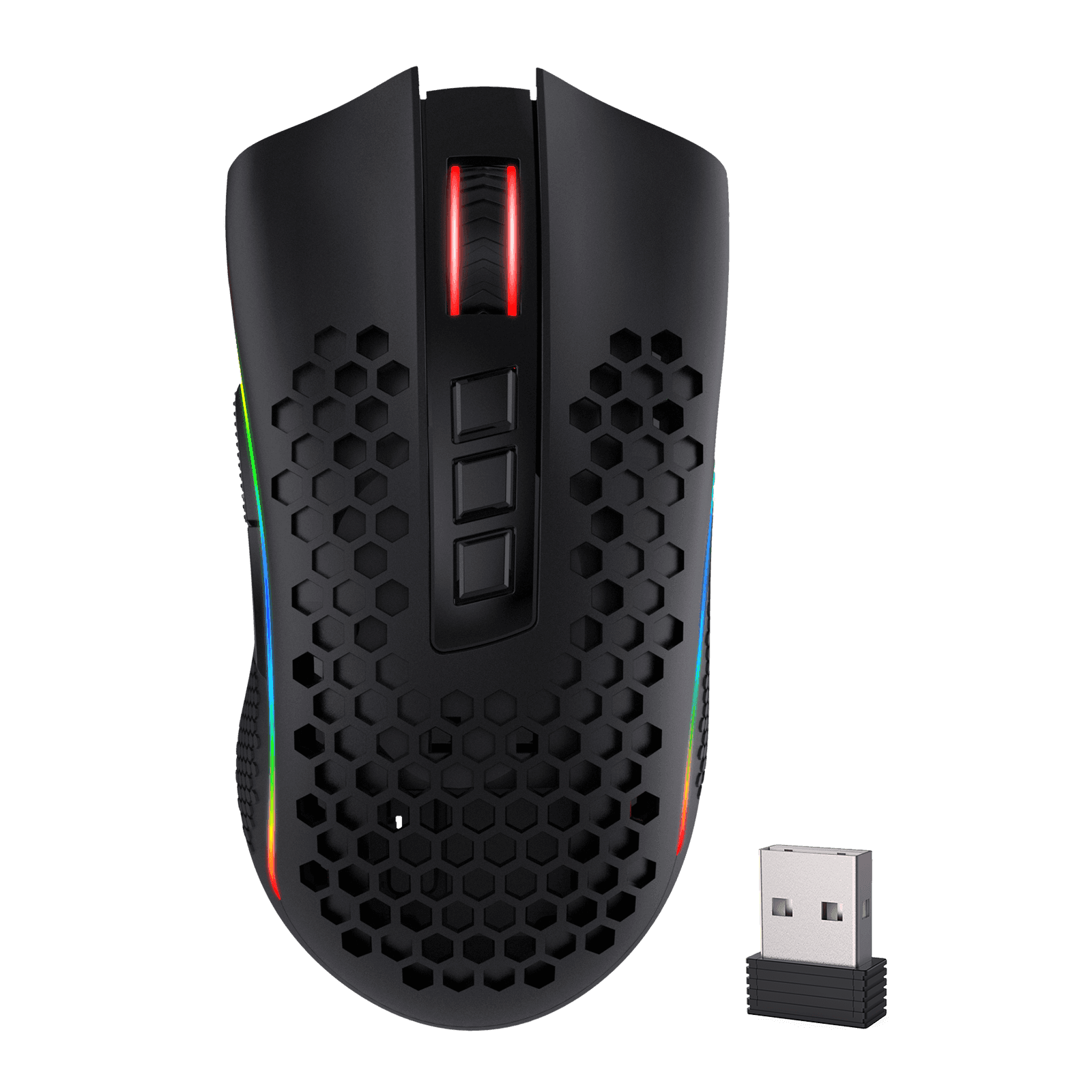 Redragon M808-KS STORM PRO RGB Wireless Gaming Mouse, 16000 DPI (Black)