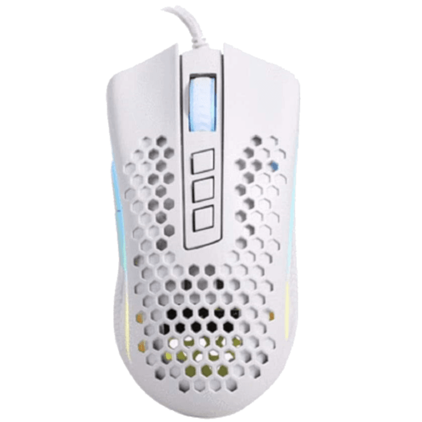 Redragon M808W STORM LUNAR Lightweight RGB Gaming Mouse, 12400 DPI (White)