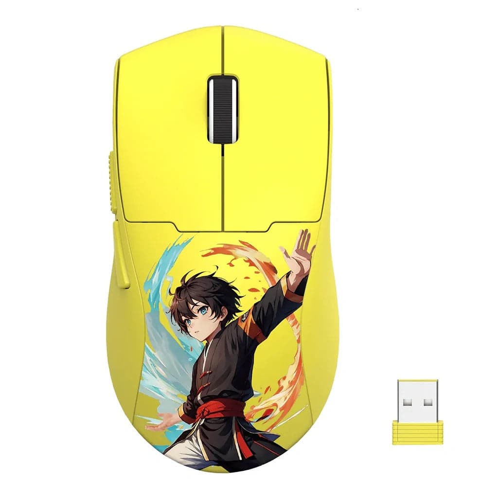 Redragon M918 KING Max 26K Ultra Lightweight Wireless Anime Gaming Mouse (Yellow)