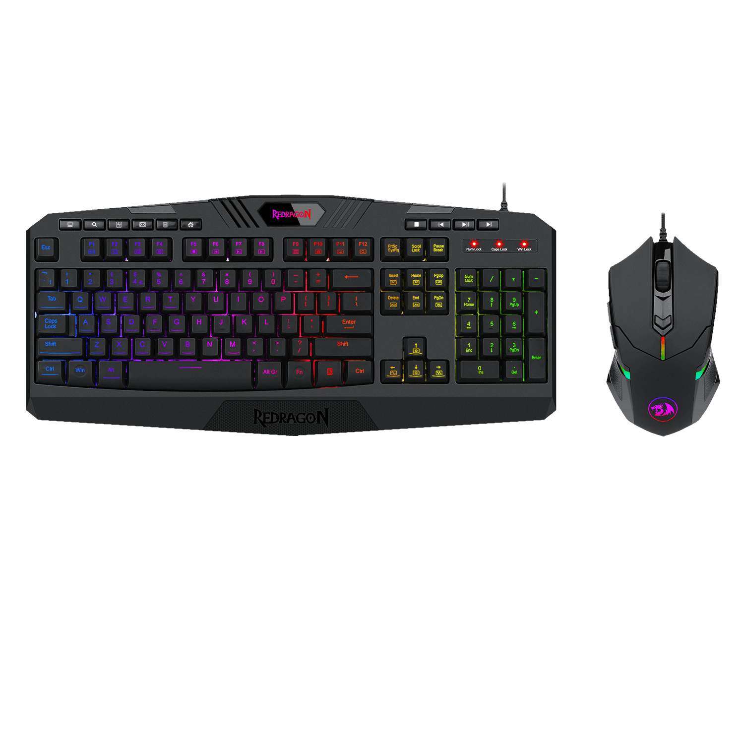 Redragon S101-BA-2 Wired Gaming Keyboard, Mouse, Headset, Mousepad Combo Set (4 in 1)